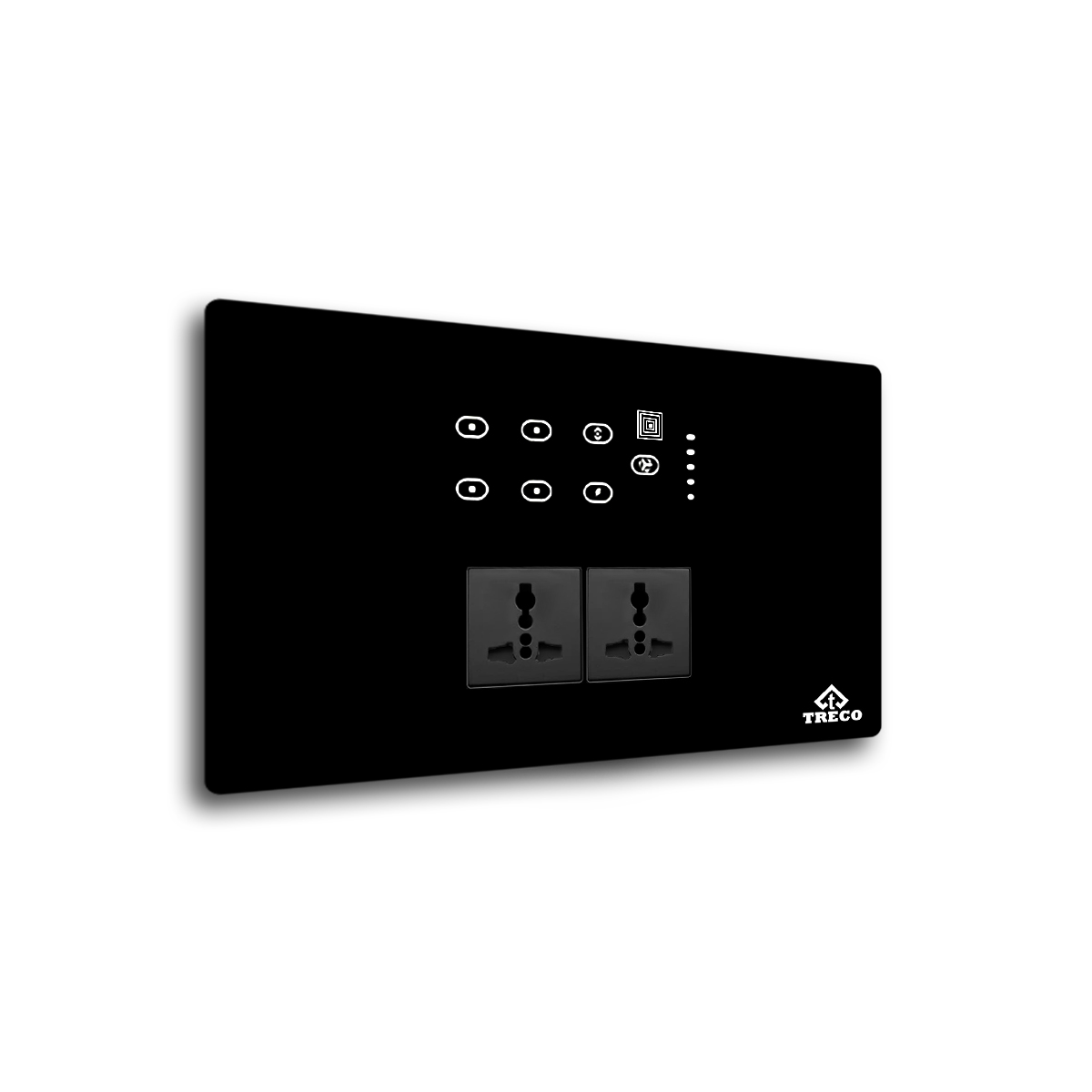 Four Touch Switch With One Fan Control & One Socket