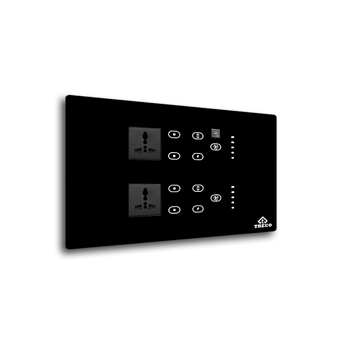 Eight Touch Switch With Two Fan Control & Two Socket